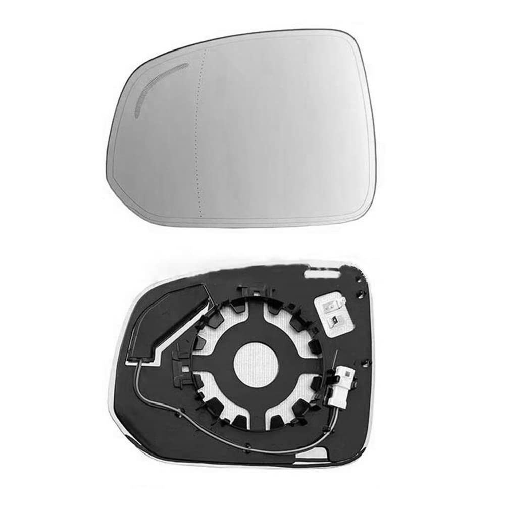 Riloer Auto Spiegelglas links/rechts, Rückspiegelglas Ersatz mit Heizfunktion Toter Winkel, HD Flachspiegel für V-OLVO XC90 2015-2022