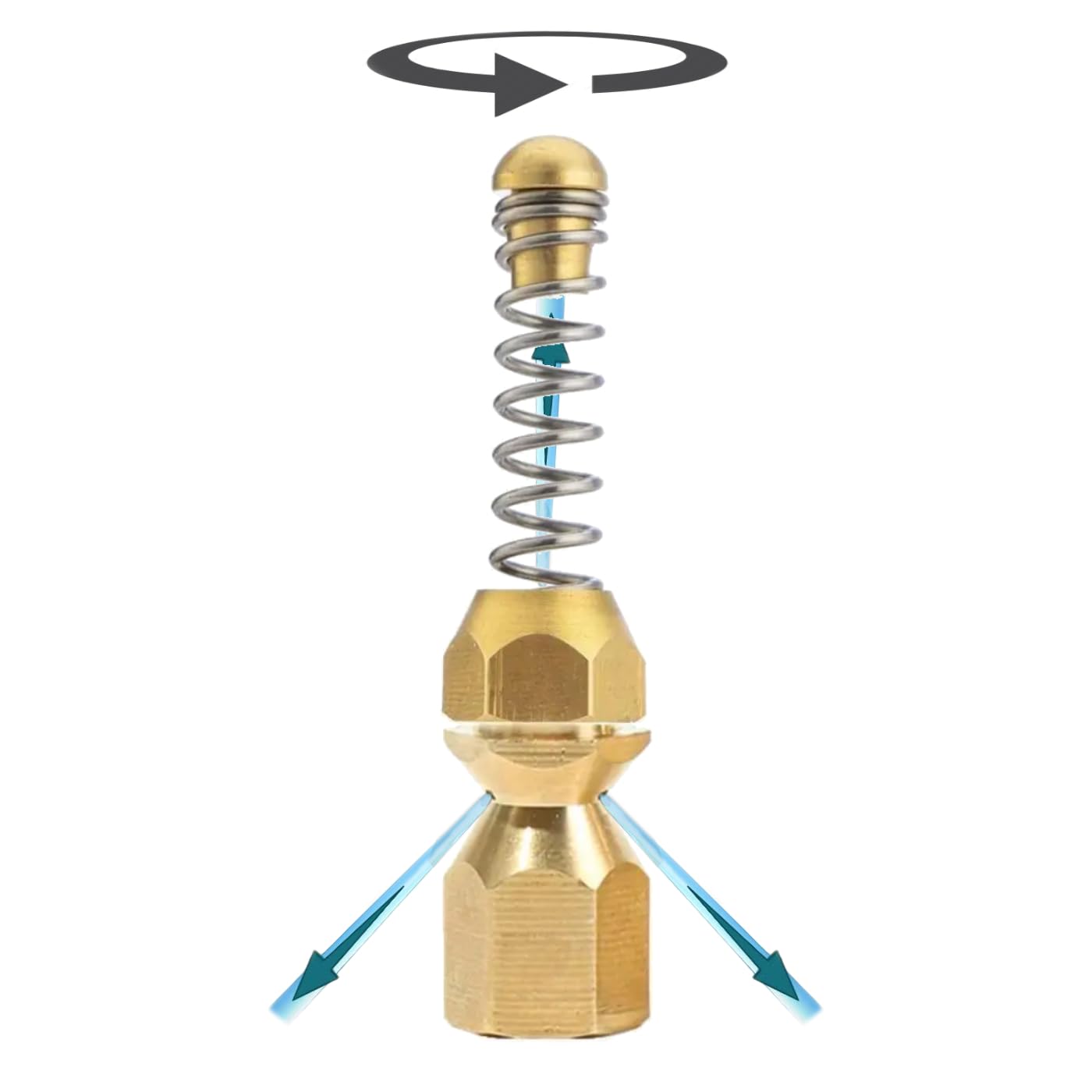 M&M Smartek Tuyau de nettoyage de canalisations compatible avec Nilfisk Alto Gerni - Pour siphon de WC - Raccord 1/8" - Tuyau haute pression