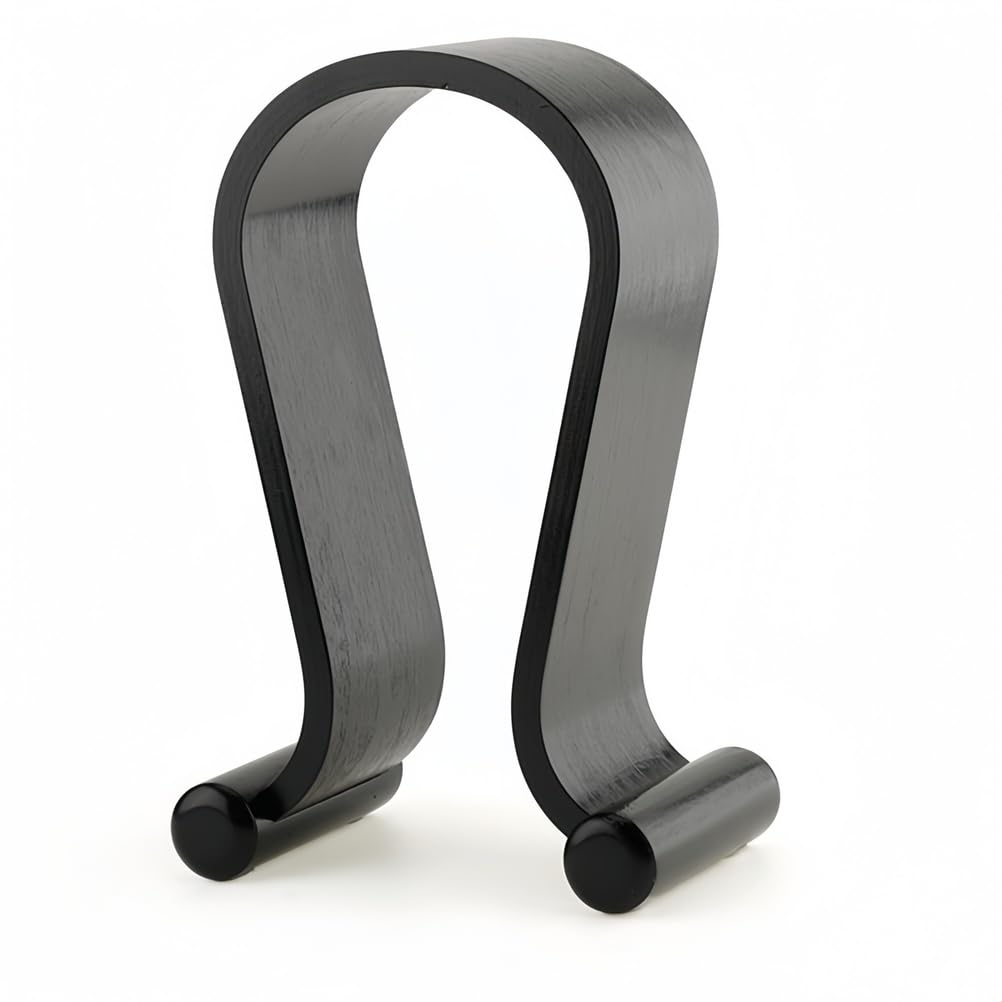 Supporto per Cuffie in Legno Massello con Base Antiscivolo in EVA, Forma a Omega, Porta Display da Scrivania Universale, Perfetto per Casa, Ufficio e Studio