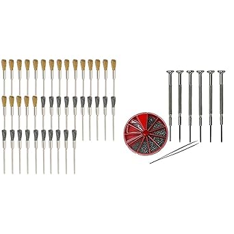 Diy Crafts India 302707168619 3mm Steel Brass Cleaning Wire Wheel Brushes Polishing Attachment Accessories, 40 Piece + Diy Crafts Eyeglass Watch Screw Assortment Screwdriver Tweezer, 1000 Piece