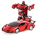 HEBXMF Ein-Knopf-Fernbedienung Verformung 1/18 RC Fahrzeug Roboter elektrische Ladesimulation Modellauto RC Transformatoren Autobots mit Lichtern, ferngesteuertes Spielzeugauto für Kinder Weihnachten