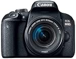 Canon EOS Rebelle 800D/T7i DSLR Caméra avec 18-55 4-5.6 est STM Lentille (1895C002) + 64GB Carte + Kit de filtre couleur + étui + Logiciel de photo + LPE17 pile + Chargeur externe + Plus (Renewed)