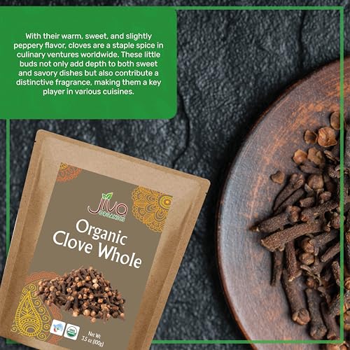 image for Jiva Organics Jiva Organic Cloves Whole 3.5 Ounce Bag - Non-GMO, Non I