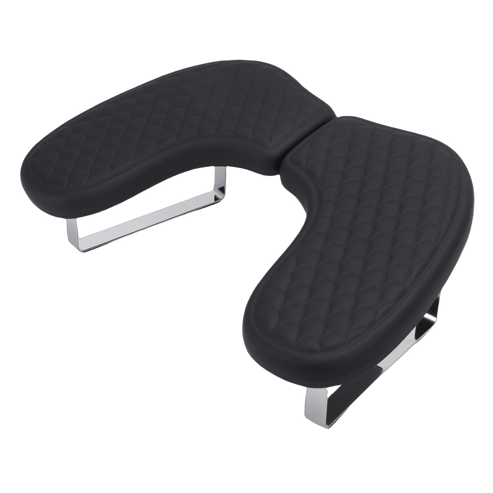 Asixxsix Podłokietnik Nail Tech, Ergonomiczna Poduszka Podłokietnika do Manicure w Kształcie Litery U, Poduszka Pod rękę z Odpinanym Uchwytem na Telefon do Salonu Domowego DIY (BLACK)