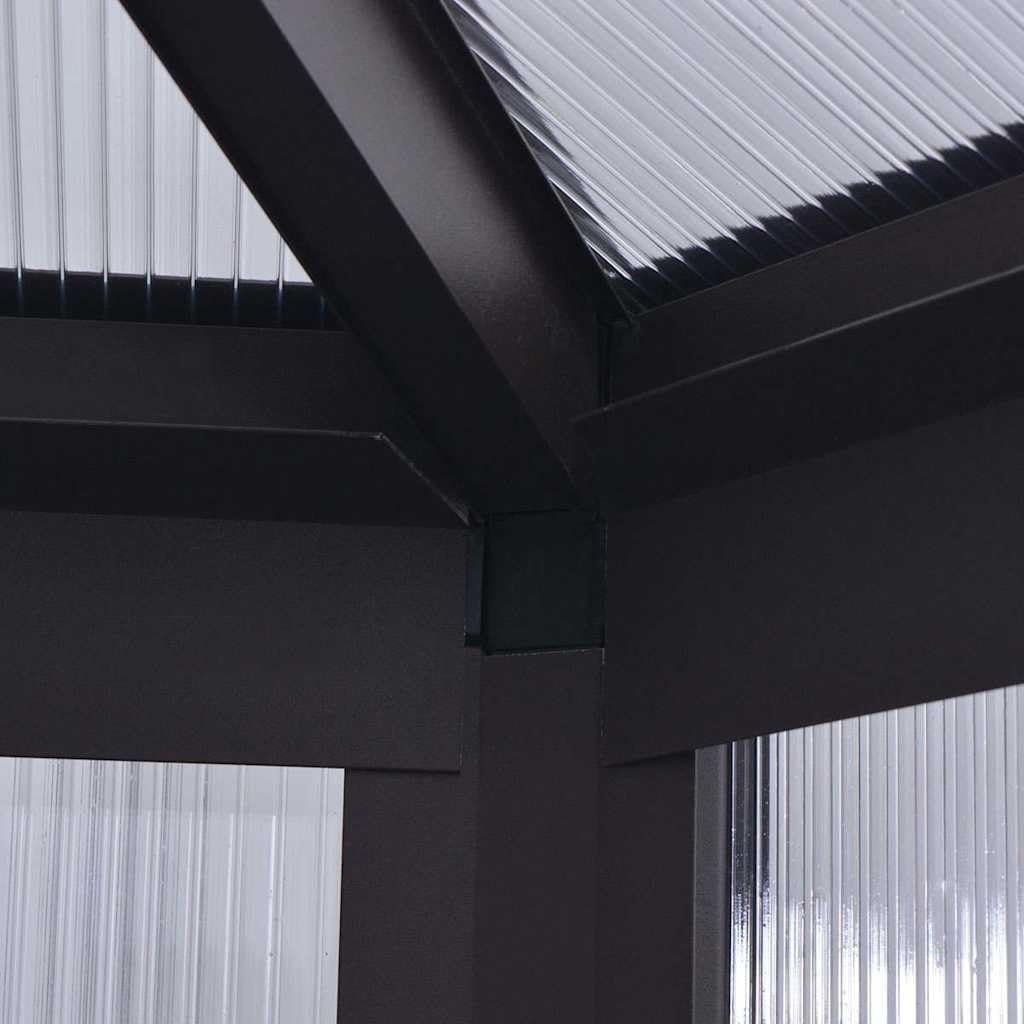 Aluminiowa szklarnia z poliwęglanu 240 x 211 x 232 cm dla roślin