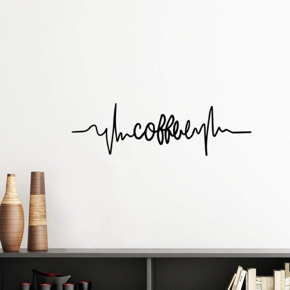 Coffee Quote Silhouette Removable Wall Sticker Art Decals Mural DIY Wallpaper for Room Decal