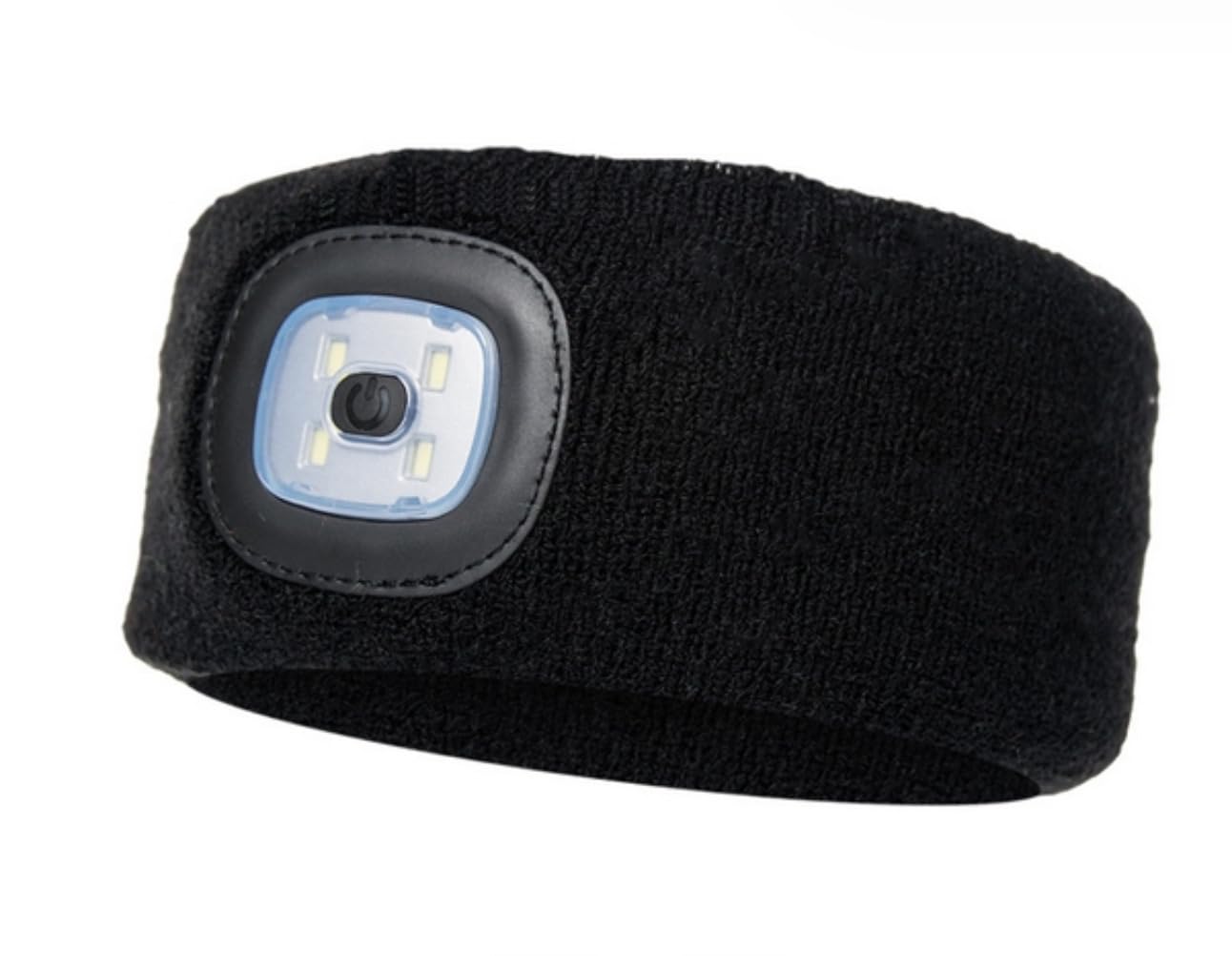 anso LED Light Up Headband Headlamp USB Rechargeable Running Hat Stretchy Outdoor Activities Night Run