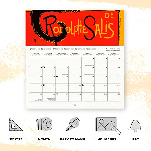 Grupo Erik Art Nouveau Wall Calendar 2023 12' X 12' FSC, 30 x 30 cm - Image 3