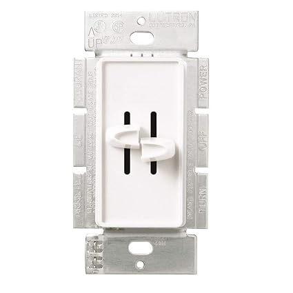 S2-L-WH 300-Watt Skylark Dual Slide-to-Off Dimmer, White