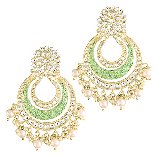 Image of Peora Traditional Indian Ethnic Earrings Jewellery Set Gift for Women Girls