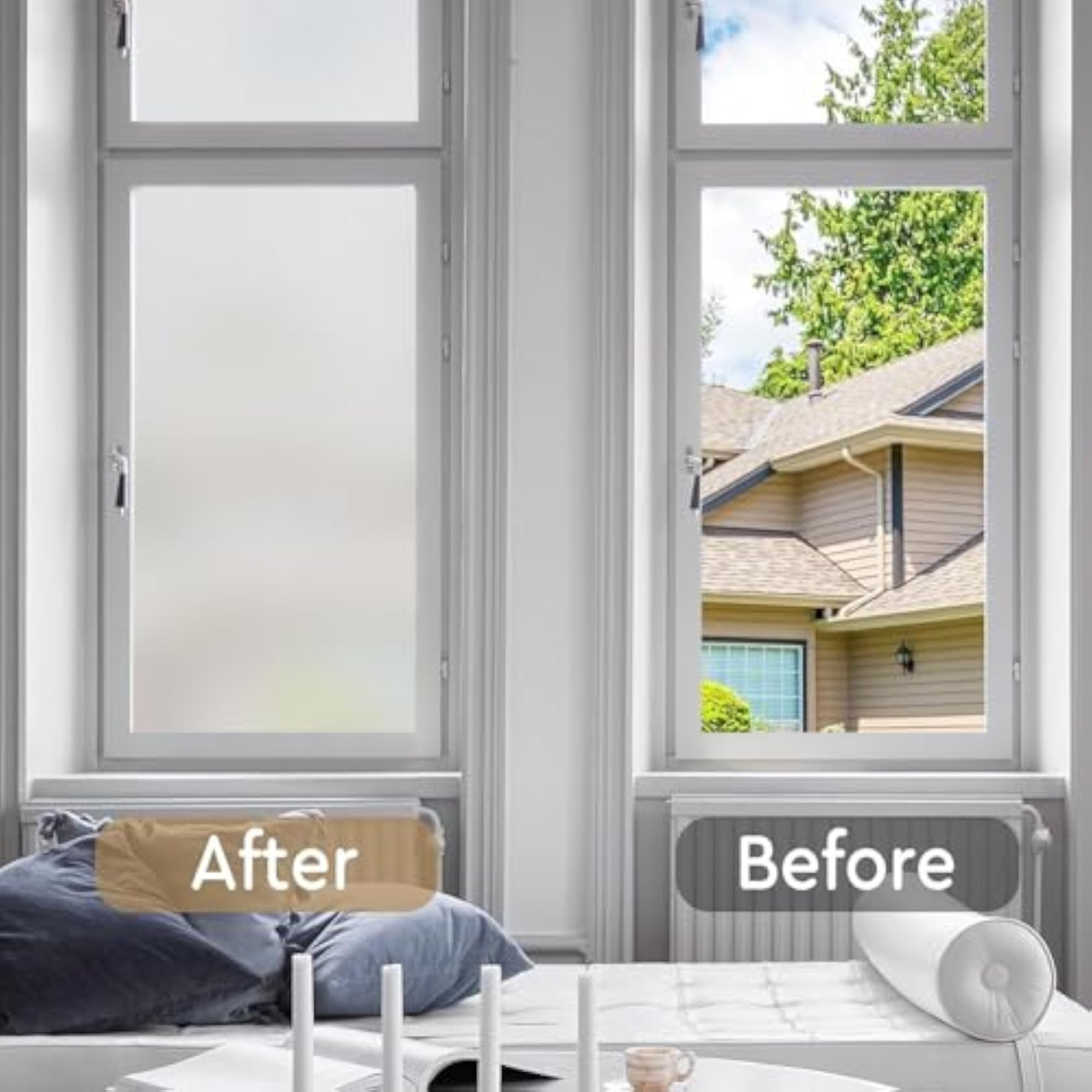 Frosted Opaque Bathroom Door Window Film