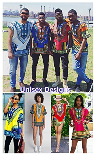 CHAINUPON African Dashiki Cotton Shirt Men Women Festival Boho Hippie 60's 70's Bohemian2