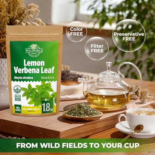 Image of 1.8 oz. Lemon Verbena Herbal Tea (Aloysia Citrodora) - 51g Dried Lemon Verbena Herb Tea Cedron