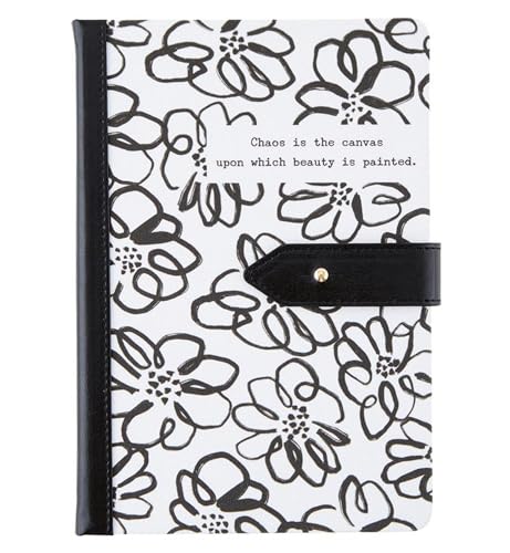 Carnet de notes lin et reliure imitation cuir Heartfelt Collection à pages blanches