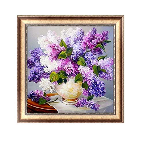 5D DIY Diamond Embroidery Painting Cross Stitch Home Wall Decor Craft (Lavender)