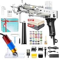 BESGEER Rug Tufting Gun with Carpet Trimmer Kit - Tuft Gun with Tufting-Shears, 2 in 1 Cut Loop Pile Carpet Gun& Carving Clippers, Rug Maker Machine Starter Kit& Trimmer& Cloth& Yarn(Olive Black)