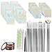 Unghie Sticker Adesivi 98 Pcs Set Decorazione Unghie Set Decorazioni Unghie Nail Art con Nail Art Design Set Kit Pennelli e Penna Punteggiatura Unghie Ecc.