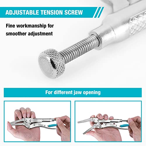 DURATECH 6-1/2Inch Long Nose Locking Pliers, Premium Cr-V Construction, Long Nose Pliers with Wire Cutter for Easy Access to Hard to Reach Areas4