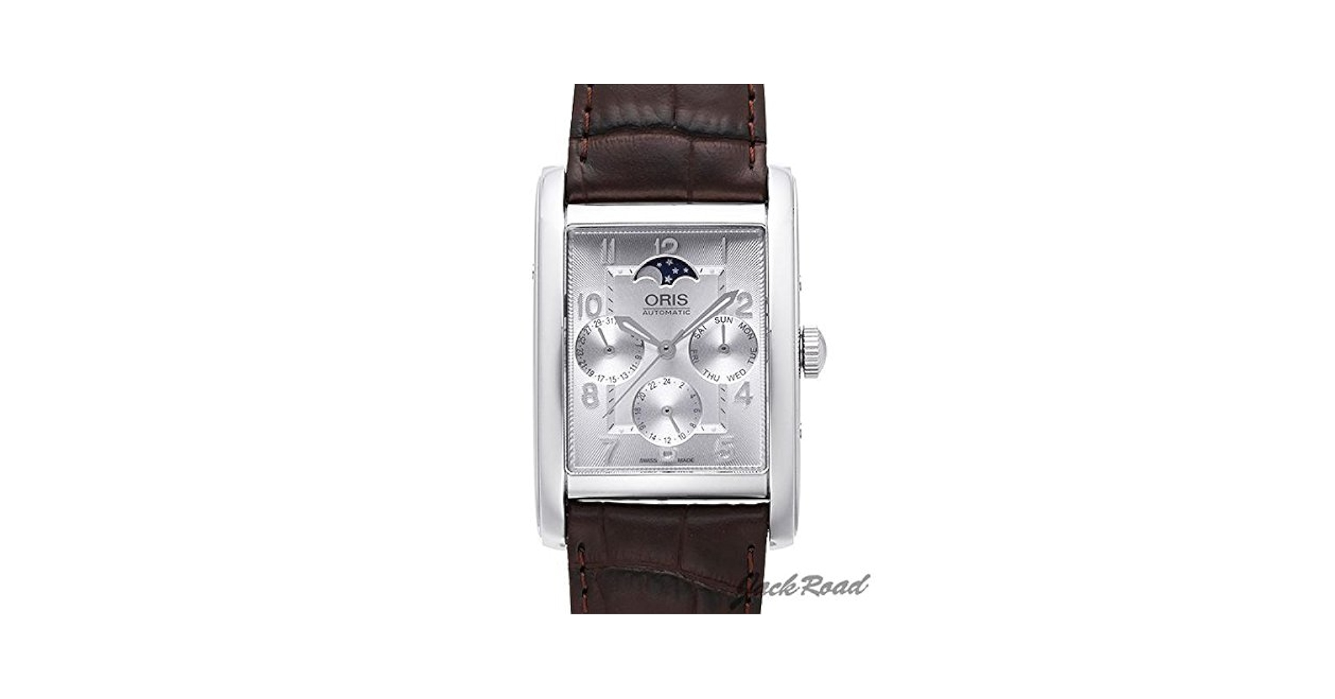 ORIS Rectangular コンプリケーション 自動巻き 紺＆黒ベルト2本 ORIS