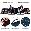 Betoores Uhrenarmband Aufbewahrungs, Erweiterbar Watch Armbänder Aufbewahrung Reise mit 4 Klappen Hält 40 Riemen Watch Band Tasche Compatible with Apple/Samsung/Amazfit Smart Sportuhr Handgelenk #1