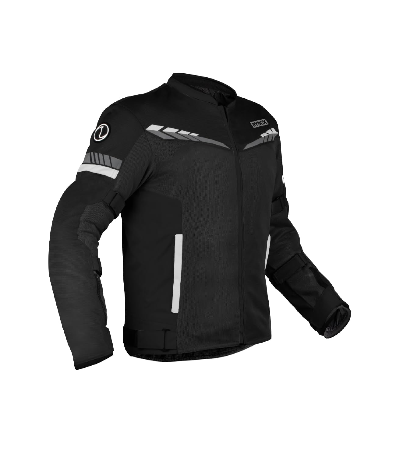 RynoxRynox Air GT 4 Jacket - CE Certified Class A | Motorcycle Riding Jacket with Impact Protection and Abrasion Resistance - Black White, Small