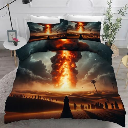 Housse de couette 240x260 pour lit king size parure volcan zip - 6