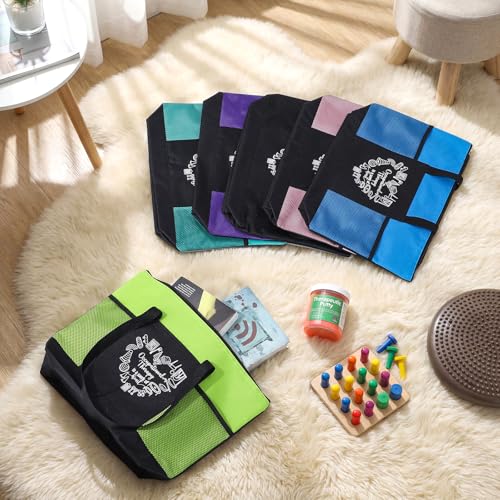 Image of 6 Pcs Team Appreciation Tote Bags Pocket for Women Employee Appreciation Gifts for Nurses Volunteer Cowork