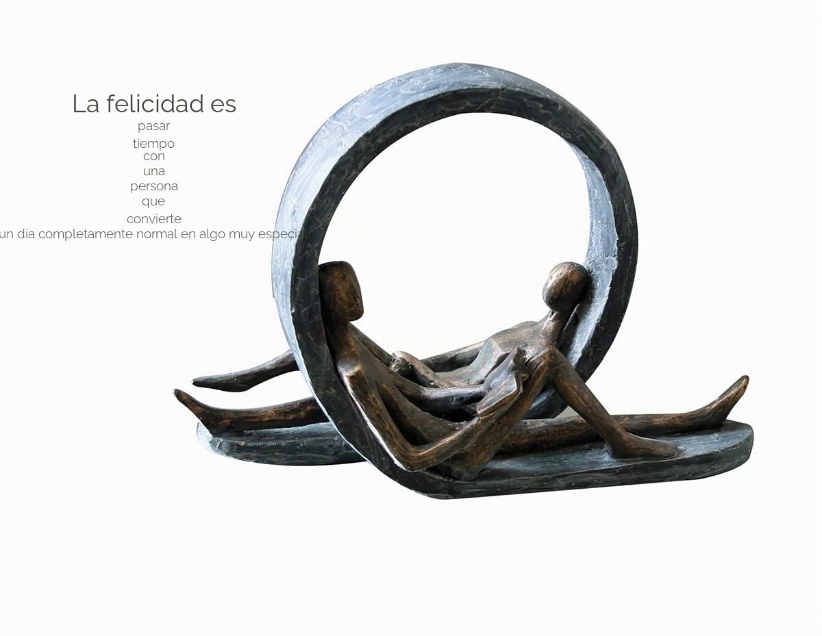 Casablanca modernes Design Escultura Resina Bronce Gris Altura 22 cm