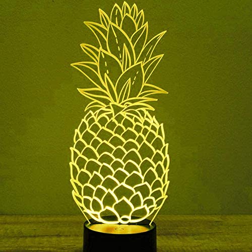 3D Ananas Optische Illusions Lampe led nacht licht 7 Farben Touch-Schalter Illusion Nachtlicht Für Schlafzimmer Home Decoration Hochzeit Geburtstag Weihnachten Valentine Geschenk Cover