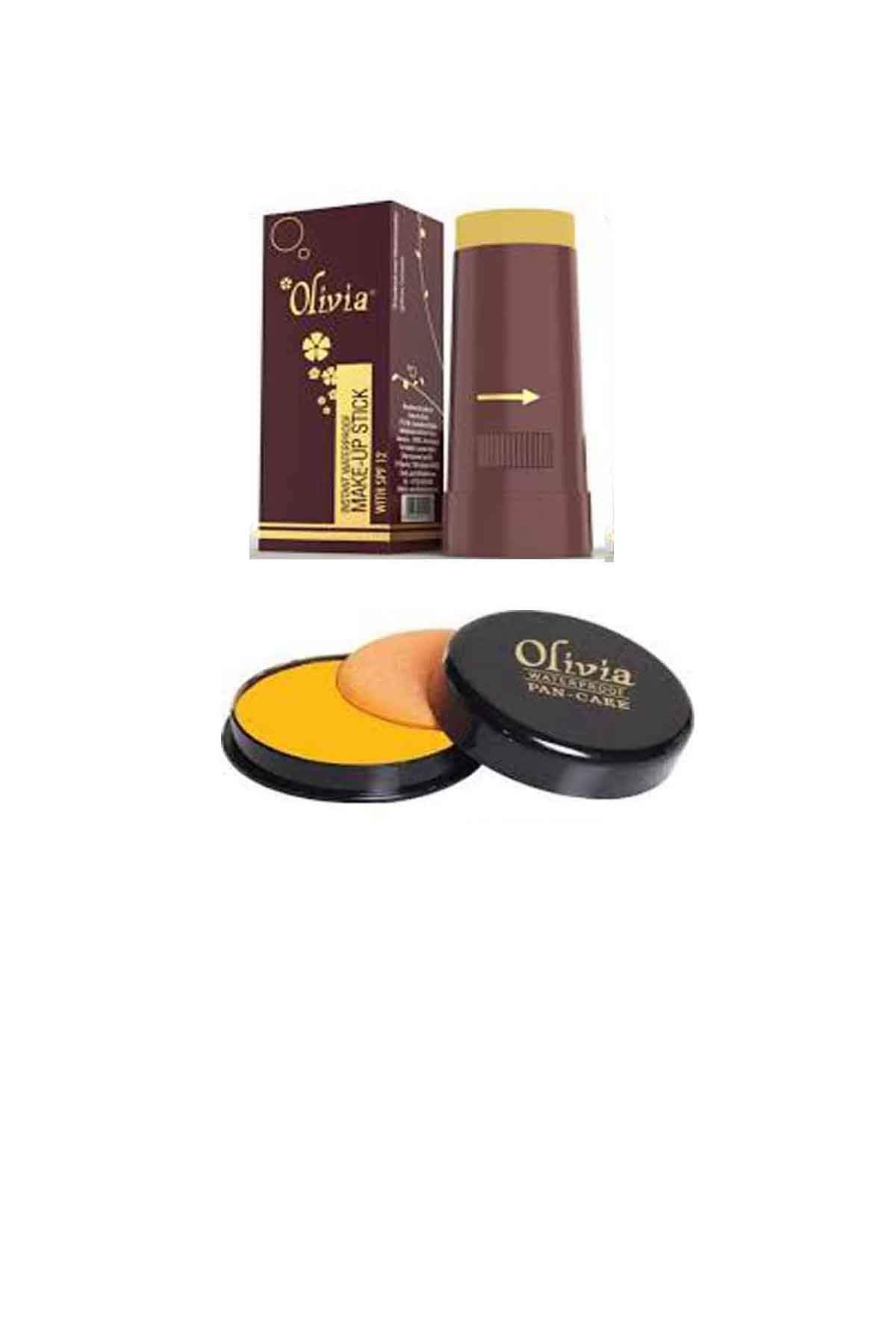 Olivia Natural, Matte, Velvety Pan Cake 21 No And 7 No Stick, Full, Oily, All Skin Types