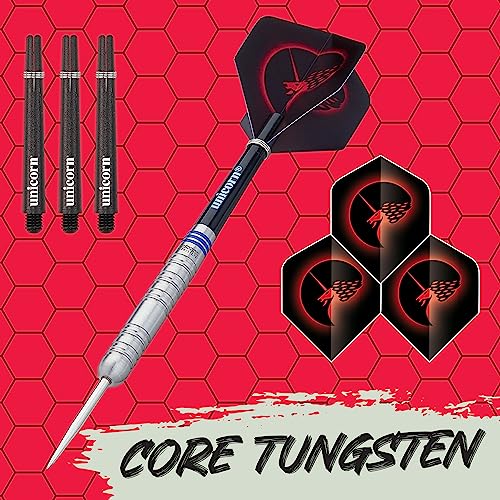 Unicorn Steel Tip Professional Darts Set, Silver, 26 g - Image 2