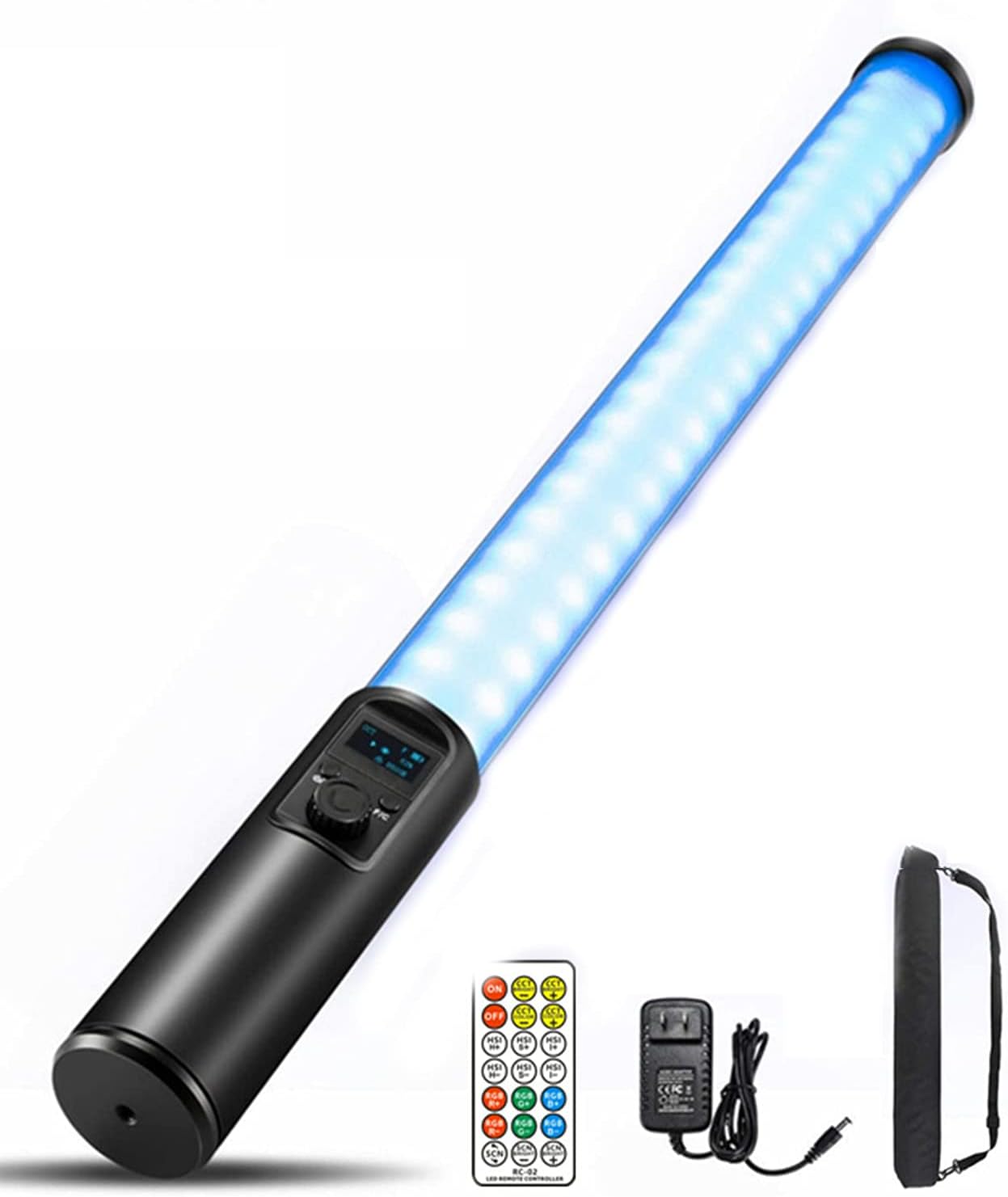 Handheld light stick RGBLED video light double-sided LED full color ribbon rechargeable battery fill light for live photo lighting