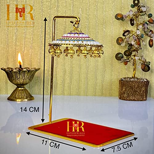 Image of HR Enterprises(SM 201 A.Gold Chhatrapati Shivaji Maharaj Statue with Umbrella,Idol with Umbrella,Shivaji Maharaj Murti for Home Decor, Office Decor,Gifting, car Decor, showpieces in Home.