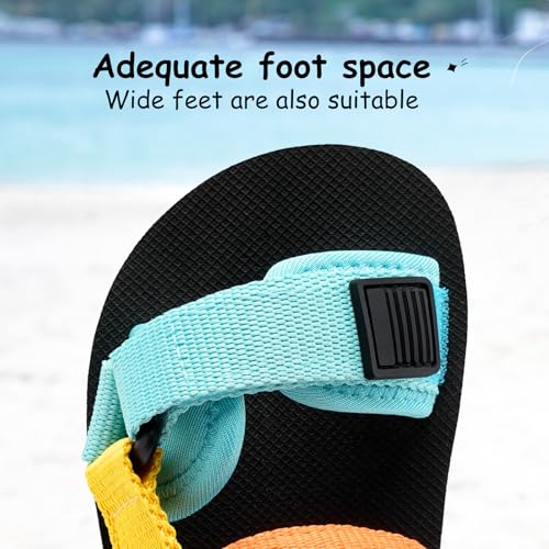 Girls Kids Summer Sandals Slides Open Toe Beach Adjustable Straps Athletic Outdoor Shoes2