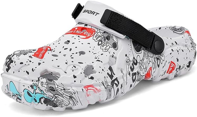 Men's Women's Arch Support Clogs Unisex Garden Shoes Comfortable Slip on Outdoor Sandals Slippers for Beach Casual Lightweight Breathable Non Slip