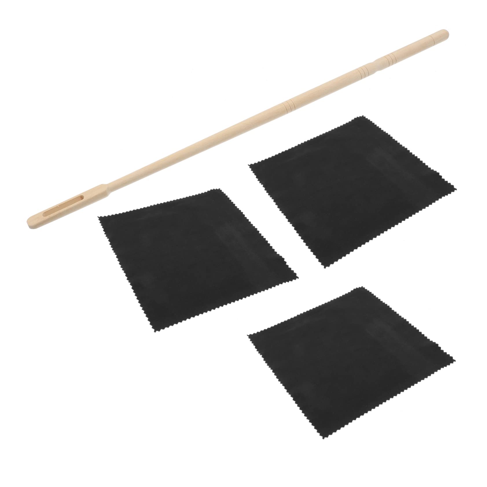 VANZACK 1 Set Portable Flute Cleaning Kit Includes Long Cleaning Rod Cloths for Flute Clarinet Saxophone Maintenance Lightweight Durable Instrument Care