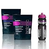 EVOTION PRO Pack 2 Bebida Isotónica en Polvo y Bidón Ciclista - Electrolitos, Carbohidratos y Vitaminas - Sales Minerales para Deporte - Recuperador Muscular - 2x600G