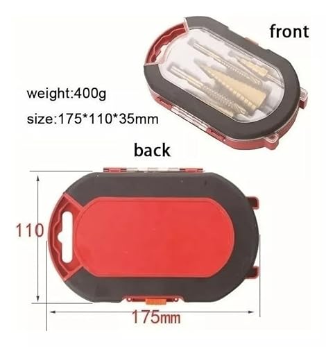 Kit 6 Brocas Escalonadas Cônicas De Titanium Hss Com Estojo