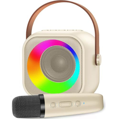 Máquina de Karaoke, Sistema de Karaoke con 1 micrófono para niños y Adultos, Juguete de Karaoke portátil con Bluetooth, Regalos para niñas y niños, hogar y Fiesta