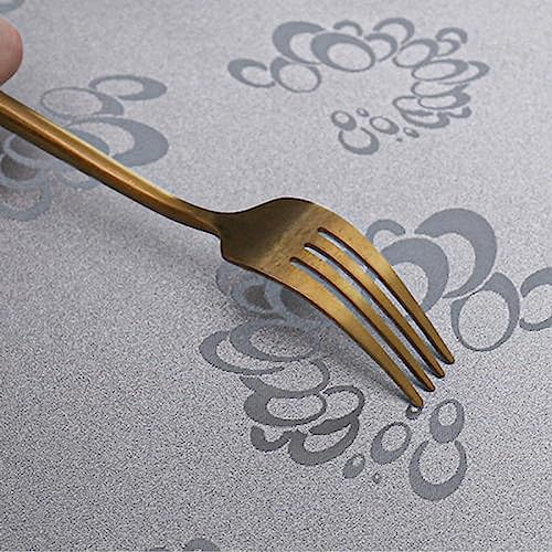 Nappe anti taches gris C rectangle imprimé nappe imperméable 80x120cm - 7