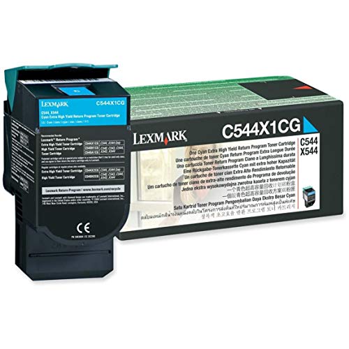 Lexmark Toner C544X1CG Cyan (ca. 4000 S.) - Passend für C544dn, C544dtn, C544dw, C544n, C546dtn, X544dn, X544dtn, X544dw, X544n, X546dtn, X548de, X548dte