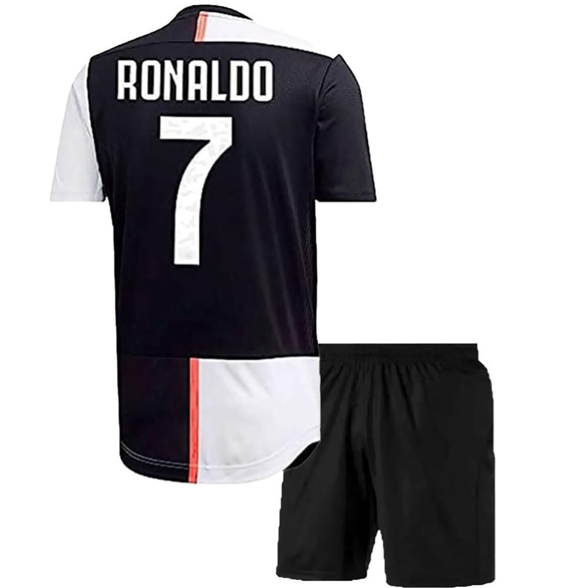 Ronaldo 7 Boys Official Home New Football Jersey Set with Shorts 2024 (Kid's, Boy's& Men)