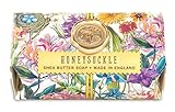 Michel Design Works Oversized Triple Milled Bath Soap Bar, Large, Honeysuckle, 8.7 Ounce