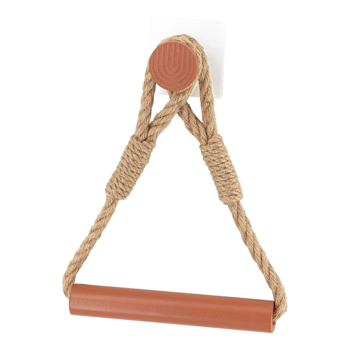 Tendance - Toilet Paper Holder Rope and Bamboo on Sticker - Natural/Sienna - Bathroom - Utility Accessory