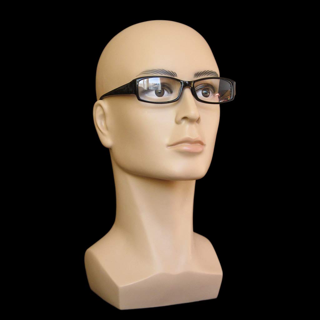 Schaufensterpuppe Kopf Mannequin Kopf aus Glasstahl Brillenständer Perückenständer