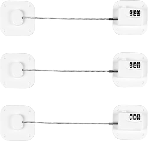 Miniatura 1 de Cerradura de refrigerador, cerradura de nevera resistente, cerradura de combinación para armarios de refrigerador, cajones, bloqueo de seguridad,