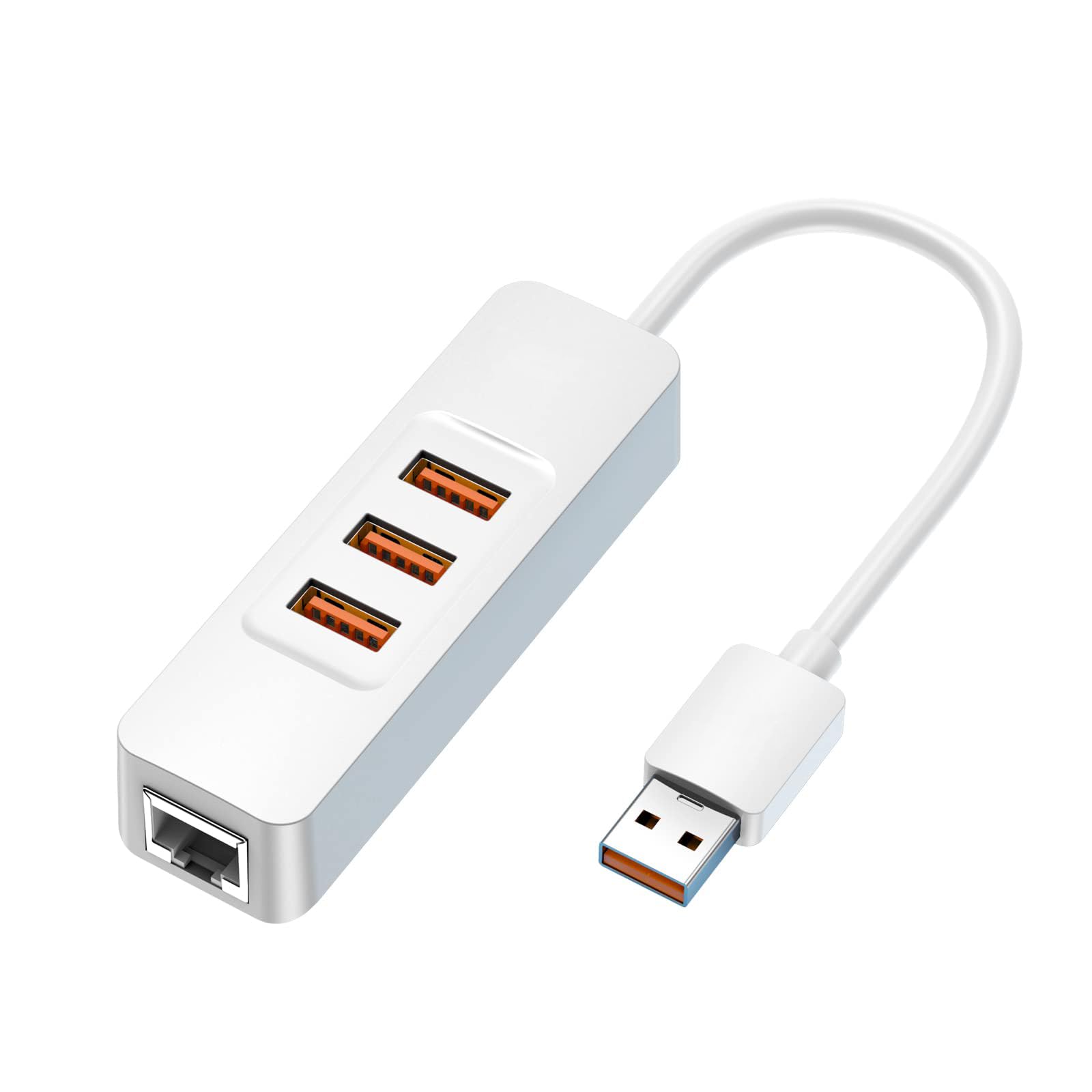 BIGBIG WON USB Hub 3.0, USB A Hub with 3 USB 3.0 Ports and 1 Gigabit RJ45 Ethernet Port USB Adapter Compatible with Surface Pro, iMac, Mac Mini, XPS 15
