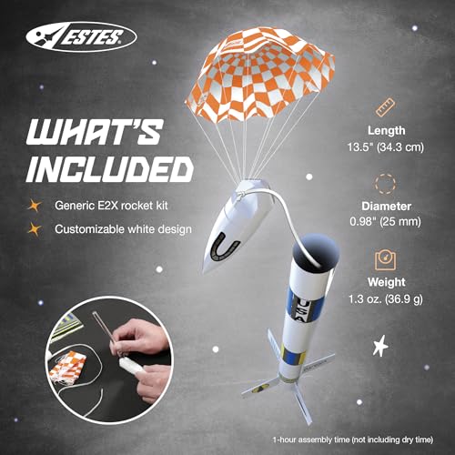 Estes 2008 Generic E2X Rocket-Building Kit, Beginner Customizable Flying-Rocket-Model Kit for Ages 10+ - Image 3