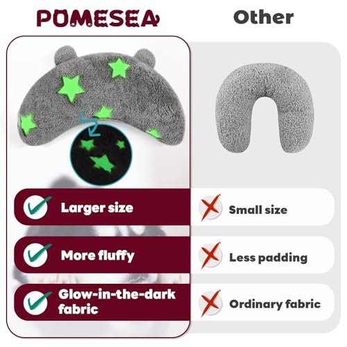 Pomesea Dog Calming Pillow, Dog Neck Pillow Soft Fluffy Pet Calming Toy Half Donut Cuddler thumb #3