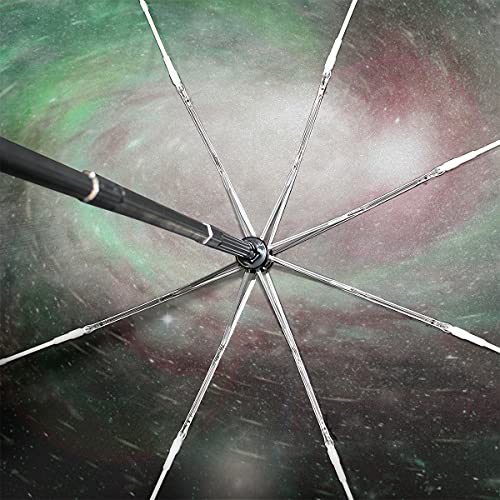 Parapluie pliable automatique vert noir compact et robuste